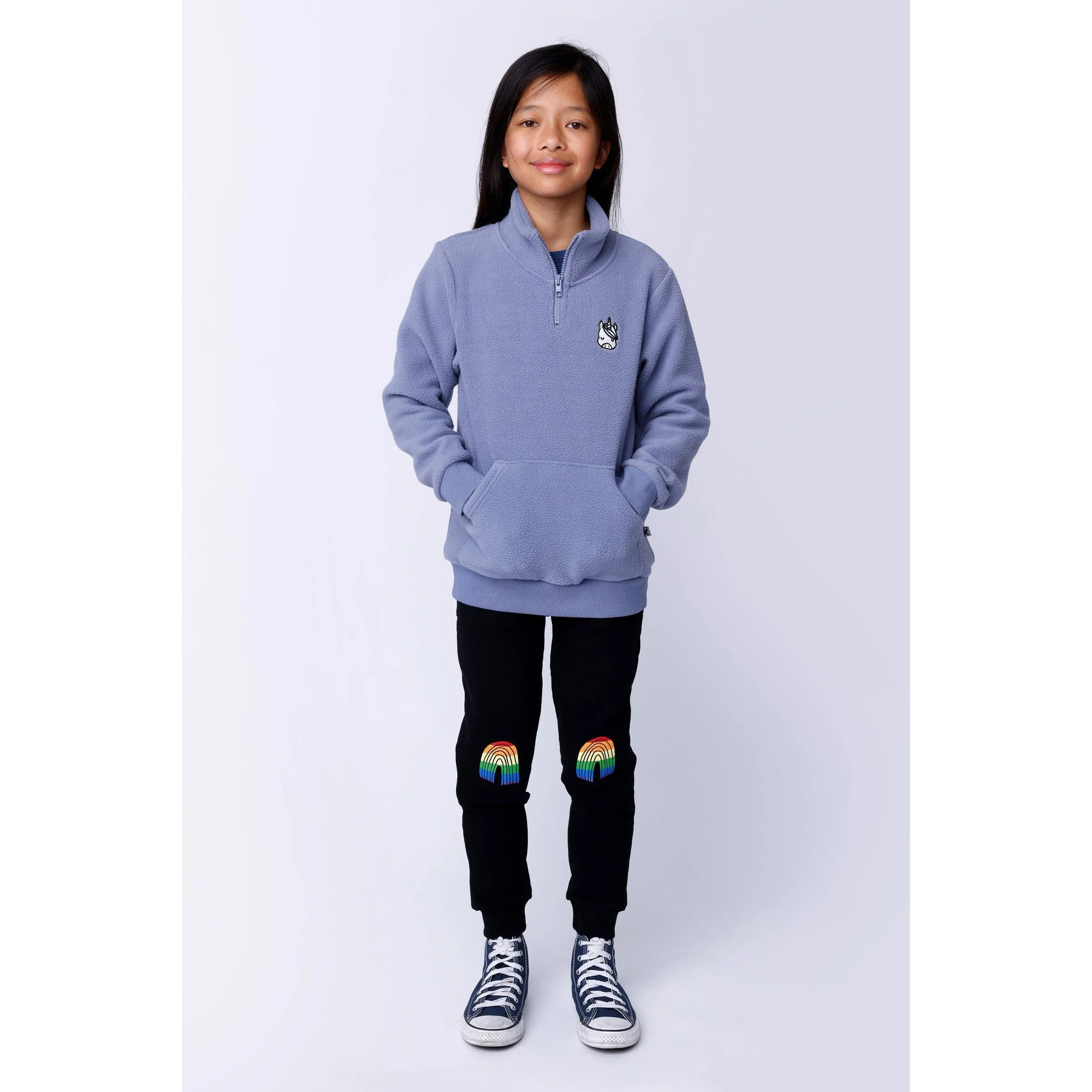 Stripey Rainbow Furry Trackies