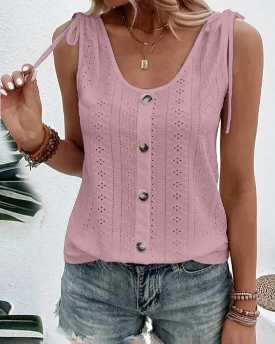 Stunncal Solid Scoop Neck Tank
