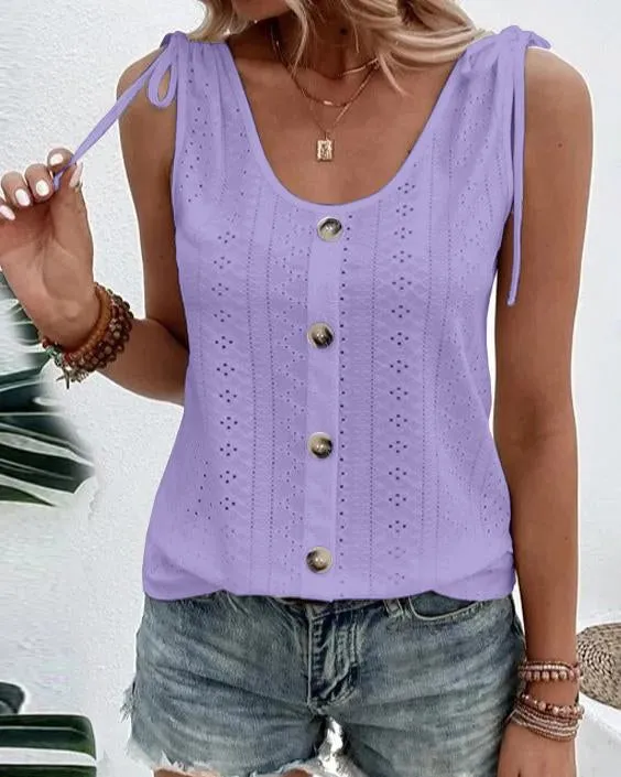 Stunncal Solid Scoop Neck Tank