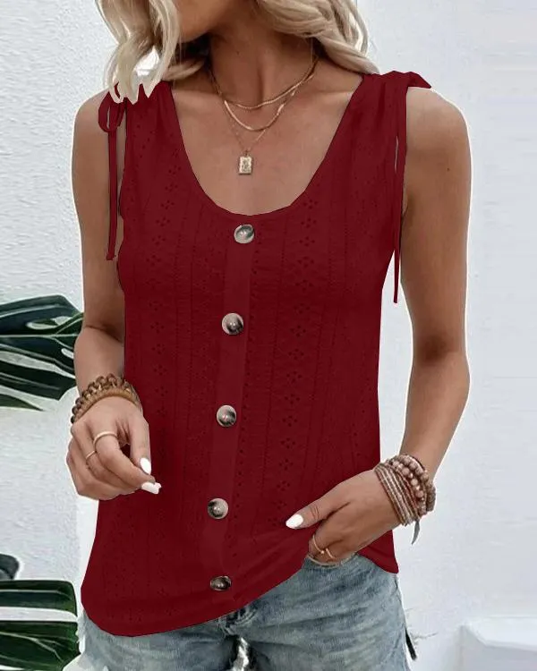 Stunncal Solid Scoop Neck Tank
