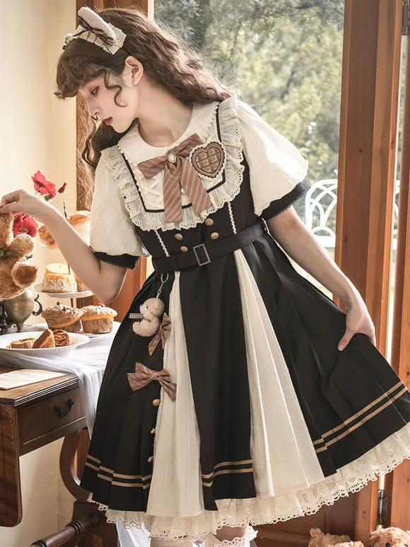 Sweet Lolita Dress Polyester Short Sleeves Dress Lolita Dress