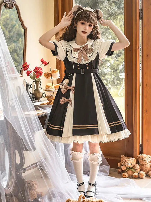 Sweet Lolita Dress Polyester Short Sleeves Dress Lolita Dress