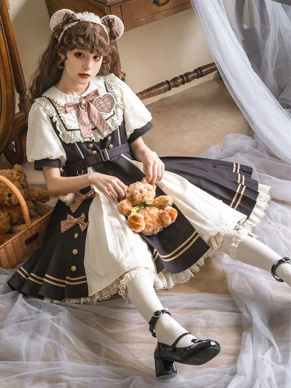 Sweet Lolita Dress Polyester Short Sleeves Dress Lolita Dress