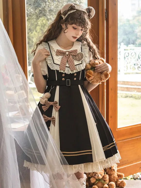 Sweet Lolita Dress Polyester Short Sleeves Dress Lolita Dress