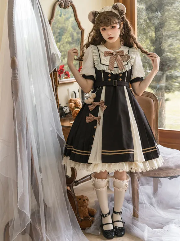 Sweet Lolita Dress Polyester Short Sleeves Dress Lolita Dress
