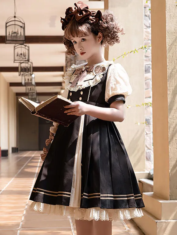 Sweet Lolita Dress Polyester Short Sleeves Dress Lolita Dress