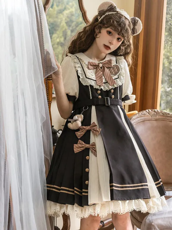 Sweet Lolita Dress Polyester Short Sleeves Dress Lolita Dress
