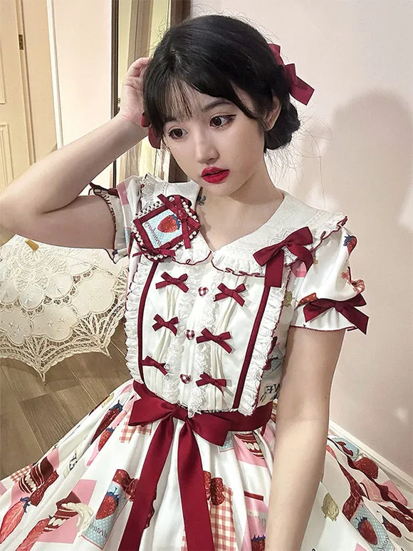 Sweet Lolita Dress Polyester Short Sleeves Dress ROCOCO Style Lolita Dress