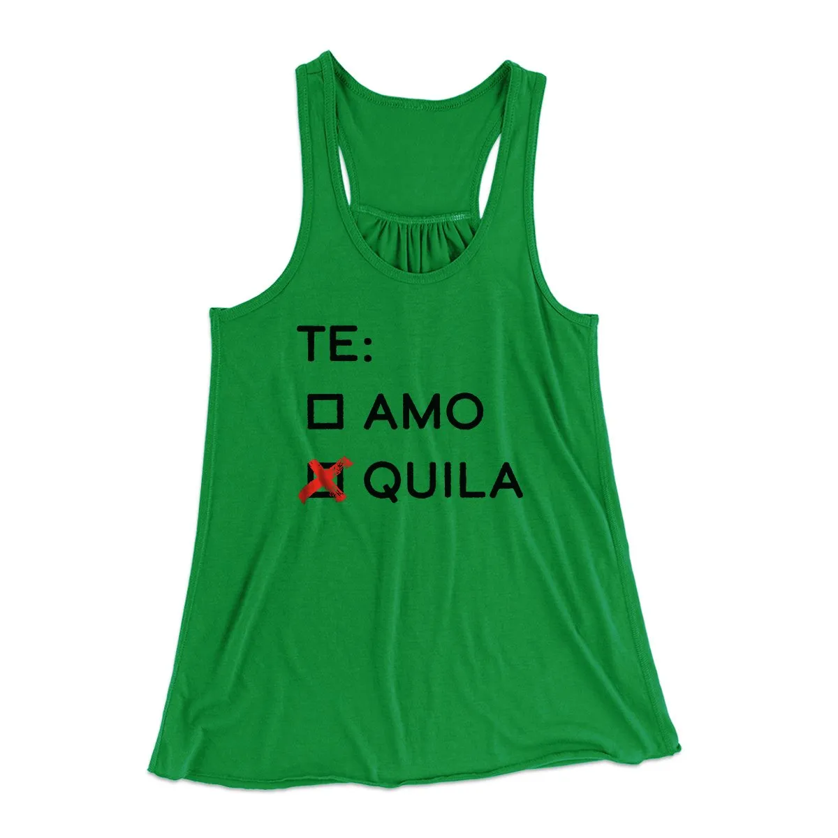 Te Amo or Tequila Women's Flowey Tank Top