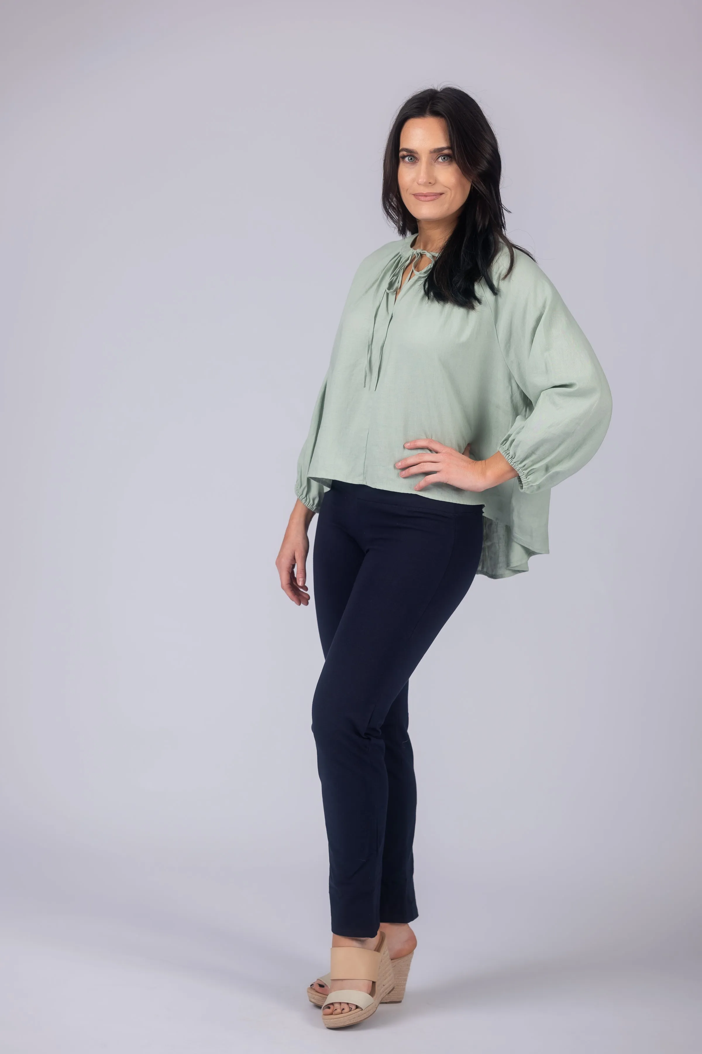 Teri Love the Fit Straight Leg Knit Tummy Control Pull-On Pants