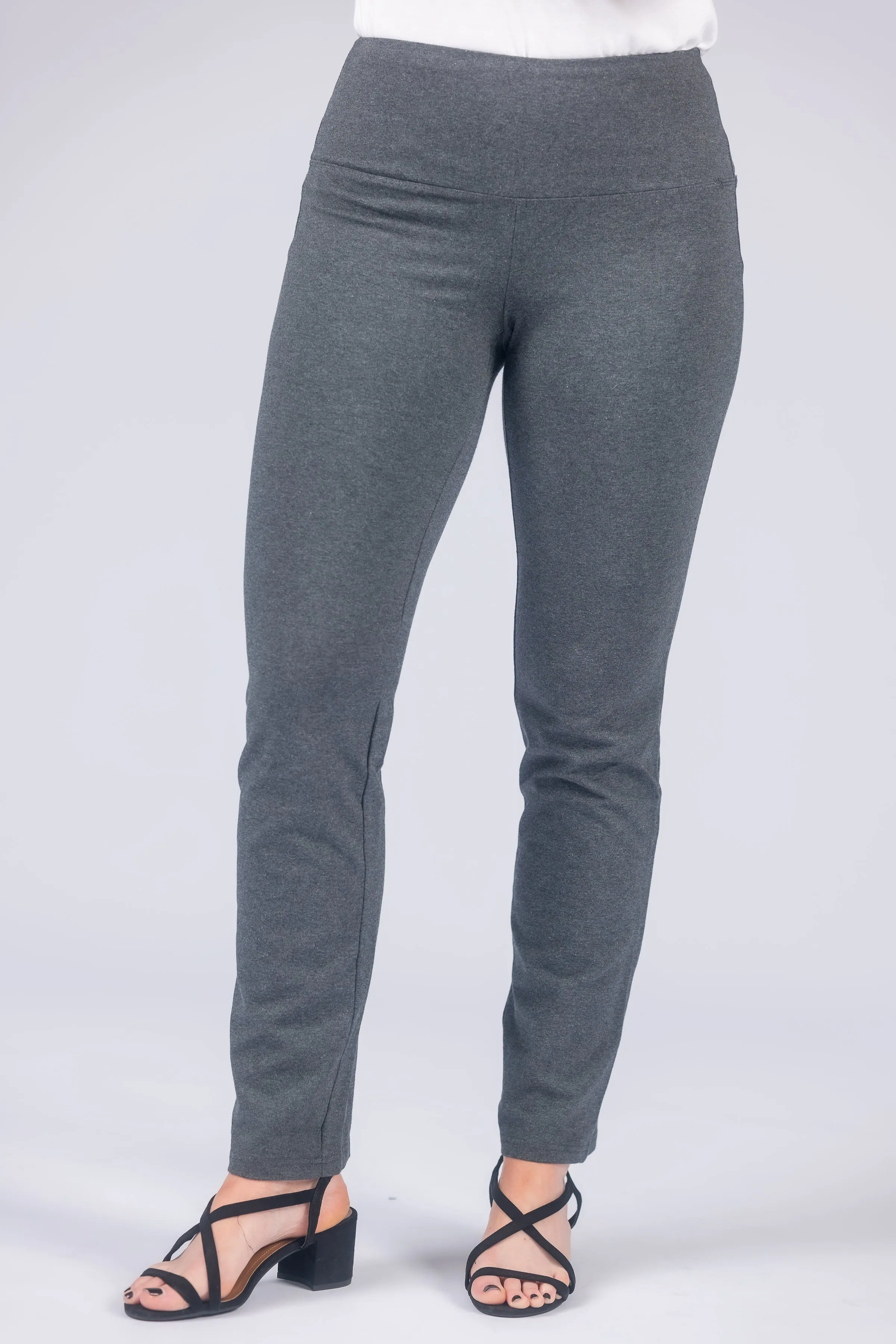 Teri Love the Fit Straight Leg Knit Tummy Control Pull-On Pants