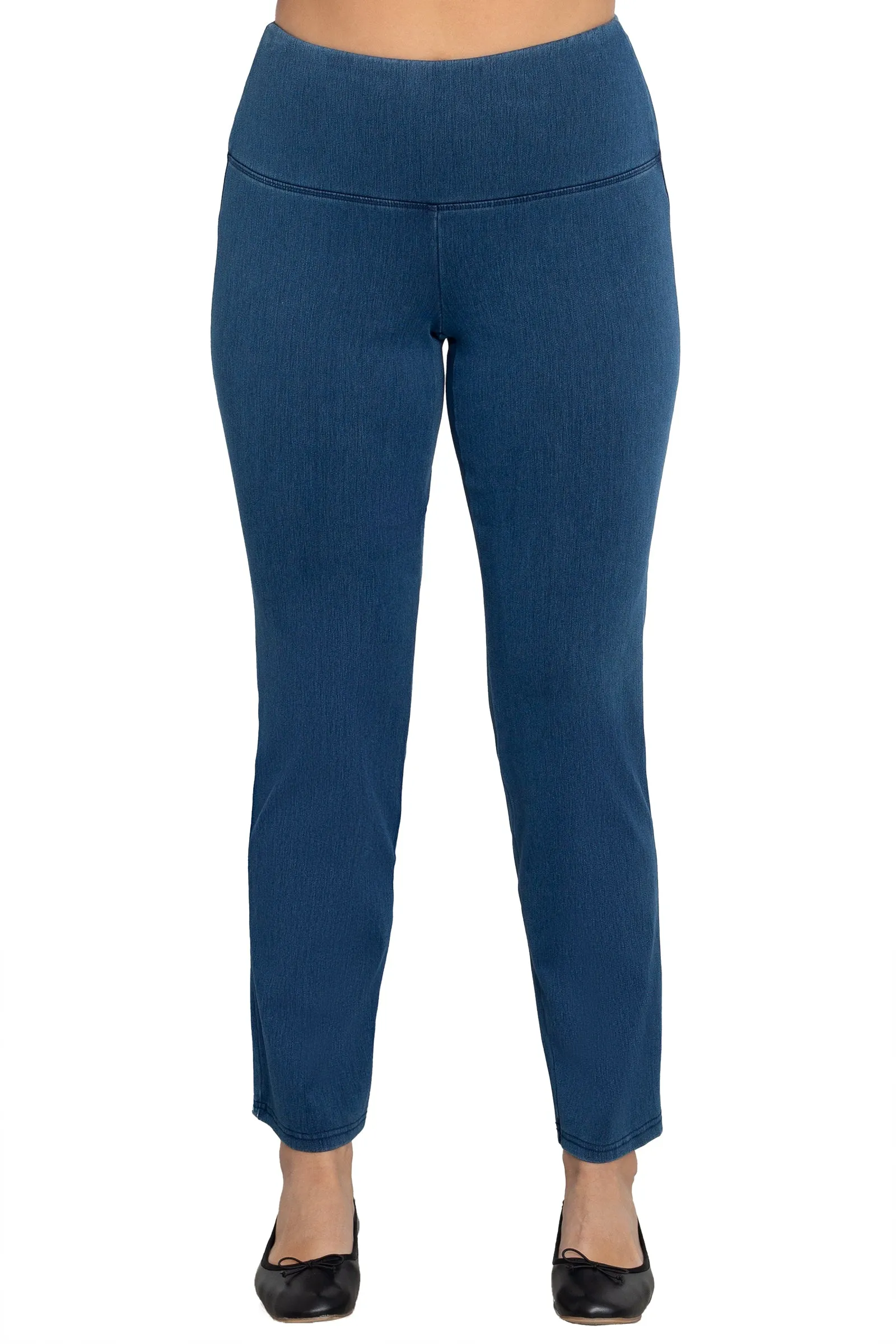 Teri Love the Fit Straight Leg Knit Tummy Control Pull-On Pants