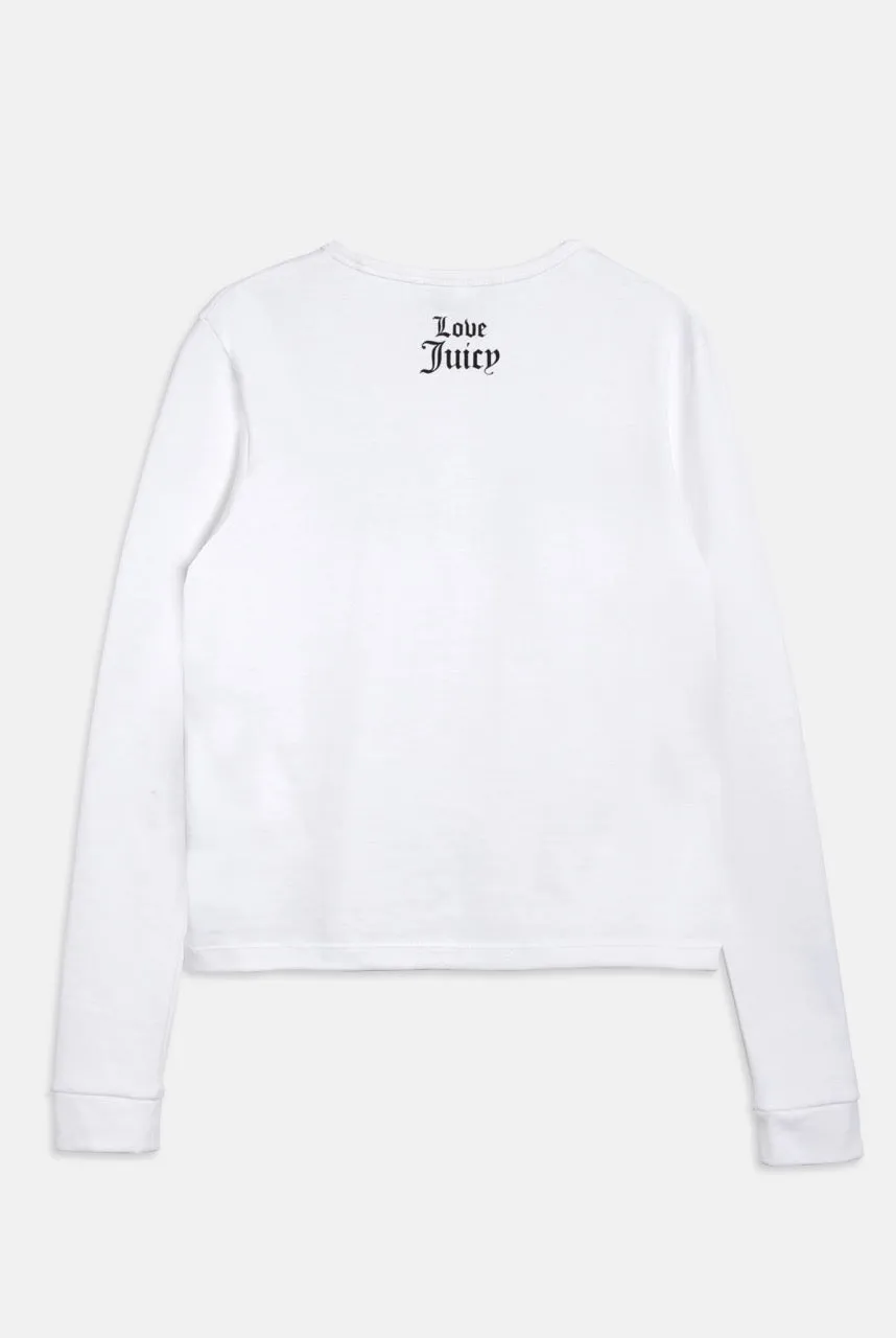 THE ICONS | WHITE 'GO COUTURE' LONG SLEEVE TEE