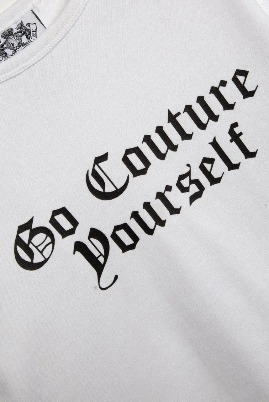 THE ICONS | WHITE 'GO COUTURE' LONG SLEEVE TEE