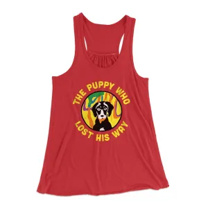 The Puppy Who Lost His Way Women's Flowey Tank Top