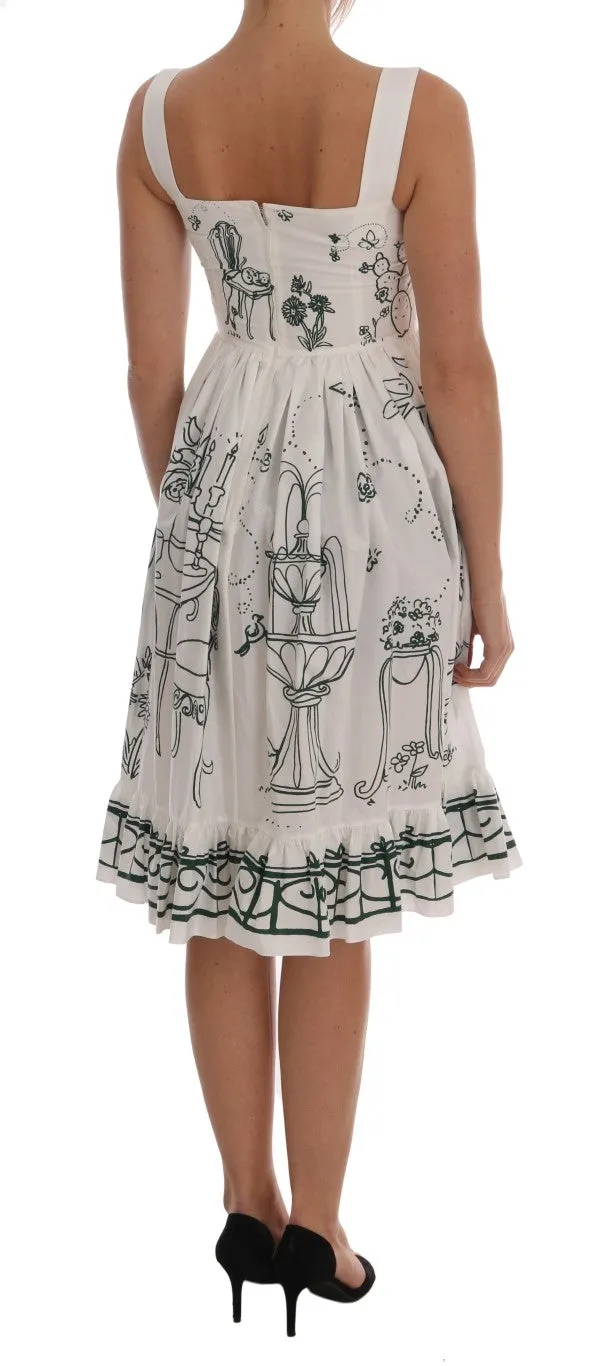 Unique Garden Front Flounce-Hem Dress