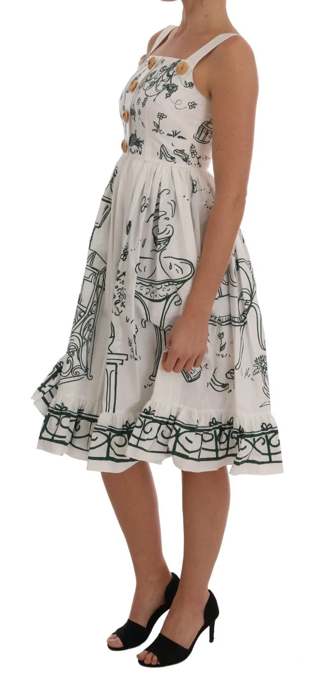Unique Garden Front Flounce-Hem Dress