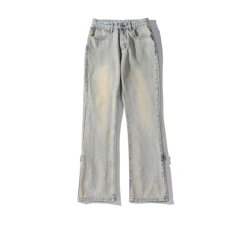 Unisex Retro Slim Fit Zipper Jeans
