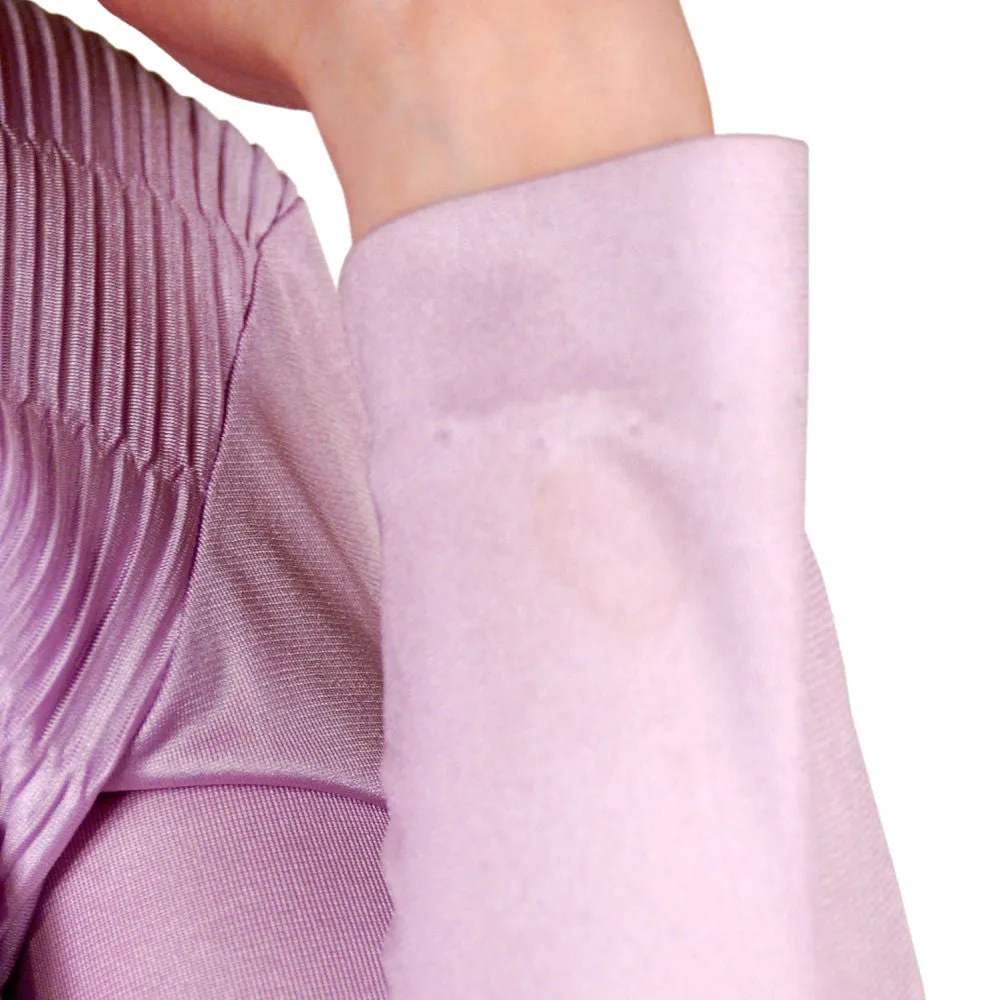 Vintage Kay Silver Knit Top Blouse Lilac Rib Knit Acetate   1970S S-M