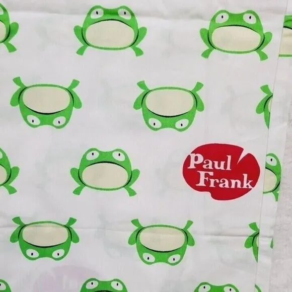 Vintage Paul Frank Pajama Pants, Lester the Frog, White, Medium