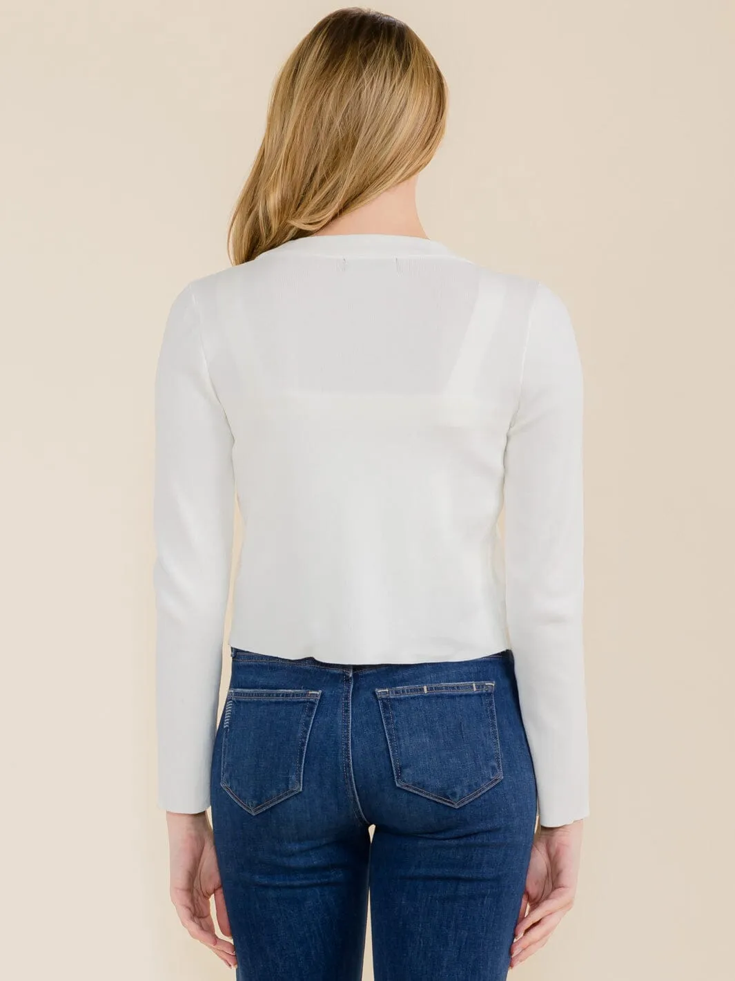 WOMEN'S LONG SLEEVE CARDIGAN & SLEEVELESS TANK CROP TOP SET