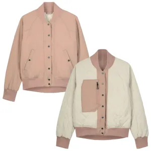 Women's TWO-Ways Reversible Bomber Jacket